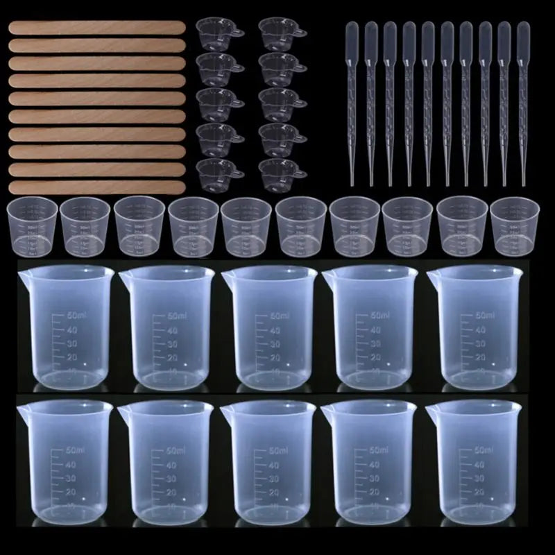 Crystal Epoxy Mixing Stirrer Dropper Measuring Cup DIY Crafts