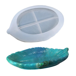 DIY Crystal Epoxy Leaf Storage Tray Resin Mould Crafts Jewelry Casting Tools