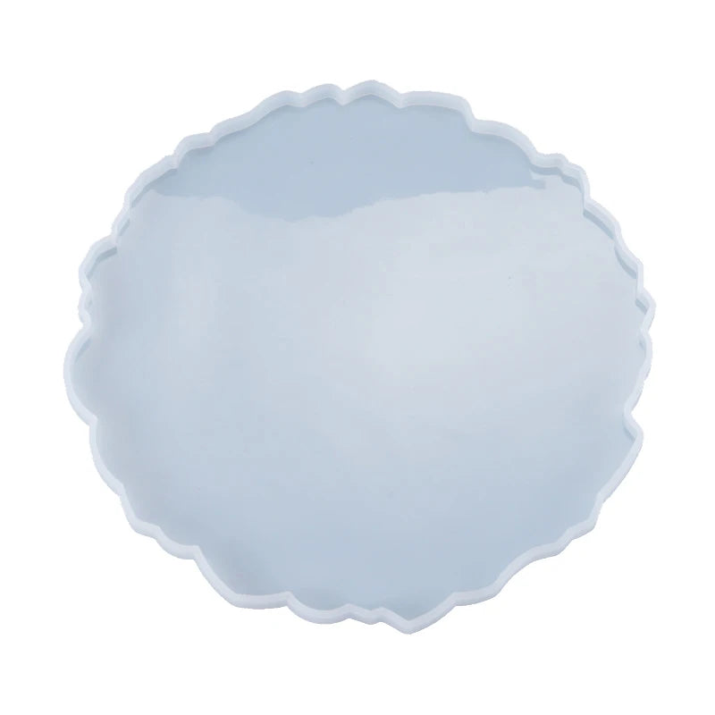 DIY Crystal Epoxy Mold Compote Swing Table Round Lace Coaster Silicone Mold