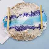 Crystal Epoxy Mold Compote Swing Table Round Lace Coaster Silicone Mold