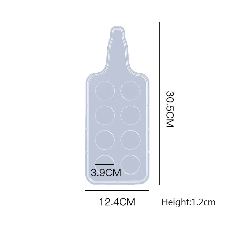 Crystal Epoxy Mold Wine Glass Tray Resin Mold Coaster DIY Craft