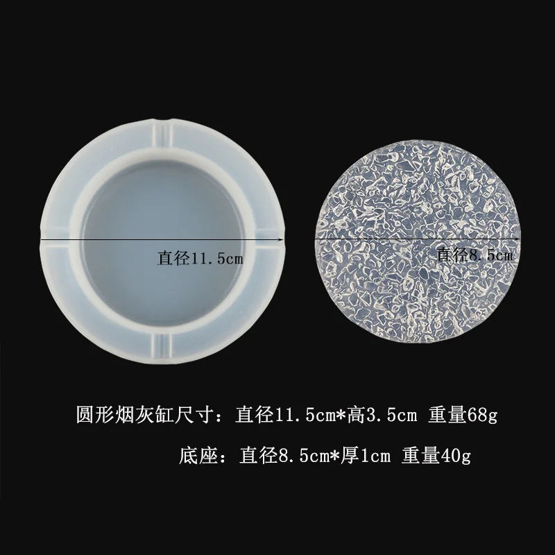 Large Crystal Epoxy Ashtray Silicone Mold for DIY Crafts