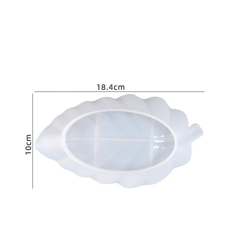 DIY Crystal Epoxy Mold Leaf Plate Nut Storage Tray Silicone Mold