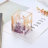 Crystal Epoxy Mold Square Cylindrical High Mirror Pen Small Flower Pot Molds