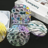DIY Crystal Epoxy Mold Wave Diamond Bottom Coaster Round Storage Box Tray