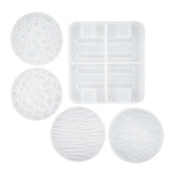 DIY Crystal Epoxy Mold Wave Diamond Bottom Coaster Round Storage Box Tray