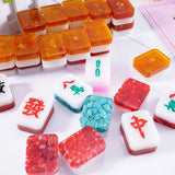 High Mirror Crystal Epoxy Mahjong Shape Silicone Mold