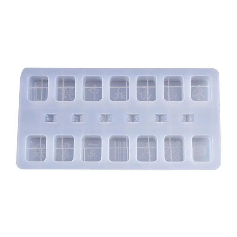 DIY Crystal Epoxy Mould High Mirror Mahjong Shape Silicone Mold