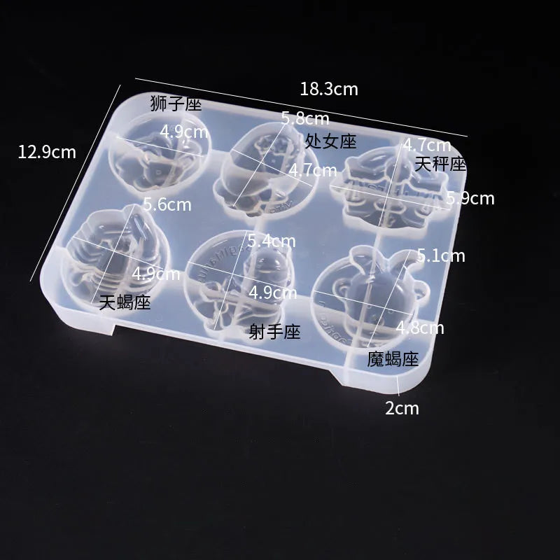 DIY Constellation Epoxy Mould Pendant Mirror Silicone Mold
