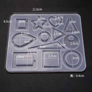 Crystal Epoxy Pendant Earring Silicone Decoration Mold