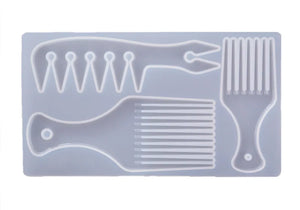 Crystal Epoxy Resin Comb Mold for Pendant Jewelry Making