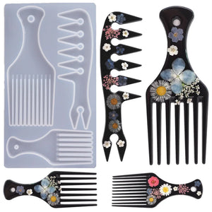 Crystal Epoxy Resin Comb Mold for Pendant Jewelry Making