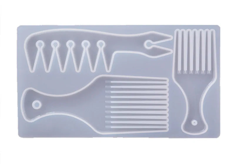 Crystal Epoxy Resin Comb Mold for Pendant Jewelry Making