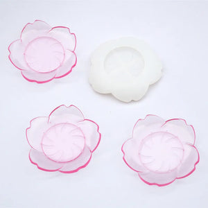DIY Crystal Epoxy Resin Mirror Petal Flower Plate Silicone Mould