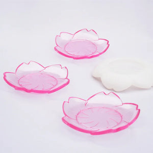 DIY Crystal Epoxy Resin Mirror Petal Flower Plate Silicone Mould