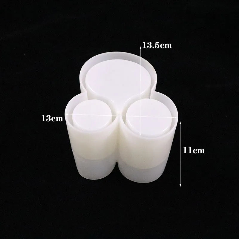 Crystal Epoxy Resin Mold 3 in 1 Eyeliner Brush Holder Silicone Mold