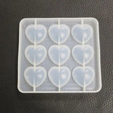 DIY Crystal Epoxy Resin Mold 9 Hole Pendant Love Mirror Silicone Mold