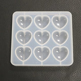 DIY Crystal Epoxy Resin Mold 9 Hole Pendant Love Mirror Silicone Mold