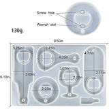Crystal Epoxy Resin Mold Beer Spanner Bottle Opener Silicone Mold