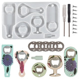 Crystal Epoxy Resin Mold Beer Spanner Bottle Opener Silicone Mold
