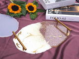 Crystal Epoxy Resin Mold Set for DIY Tea Cup Pad Tea Tray Holder
