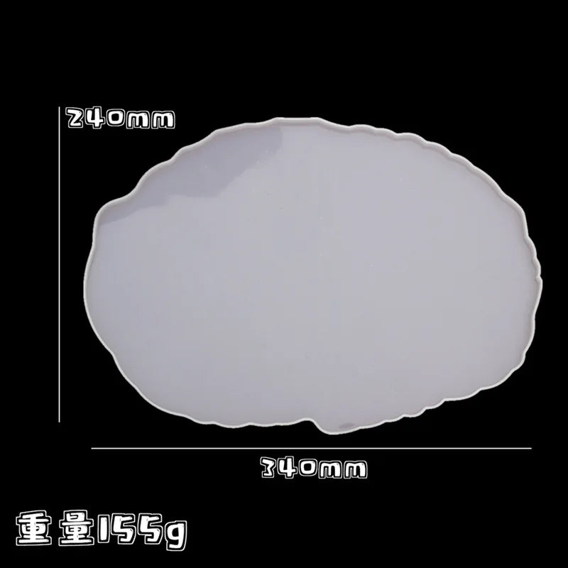Crystal Epoxy Resin Mold Set for DIY Tea Cup Pad Tea Tray Holder
