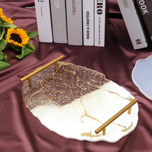 Crystal Epoxy Resin Mold Set for DIY Tea Cup Pad Tea Tray Holder