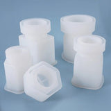 Crystal Epoxy Resin Mold Bottle Storage Jar With Lid Silicone Mold