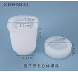 Crystal Epoxy Resin Mold Bottle Storage Jar With Lid Silicone Mold