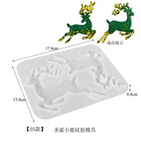 Christmas Elk Keychain Fawn Silicone Mold DIY Crystal Epoxy Resin Mold