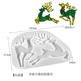 Christmas Elk Keychain Fawn Silicone Mold