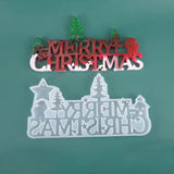 DIY Crystal Epoxy Resin Mold Christmas Decoration English Mirror Silicone Mold