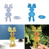 DIY Crystal Epoxy Resin Mold Christmas Elk Desktop Ornament