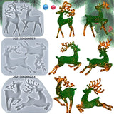 Christmas Elk Keychain Ornament Silicone Mold