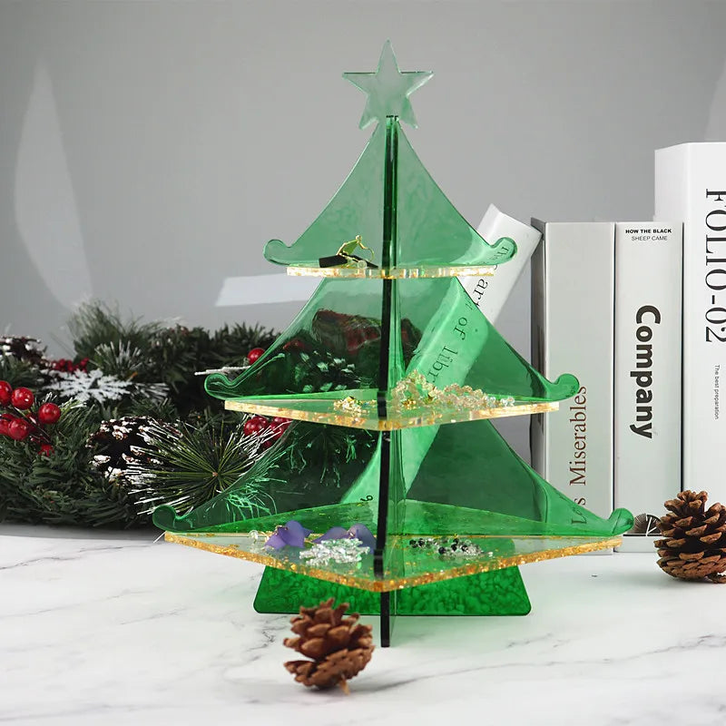 Christmas Tree Snowflake Resin Mold for Jewelry Decoration