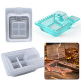 Crystal Epoxy Resin Mold Cigar Ashtray Table Jewelry Silicone Mold
