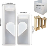 Crystal Epoxy Resin Mold Cuboid Love Candle Holder Silicone Mould