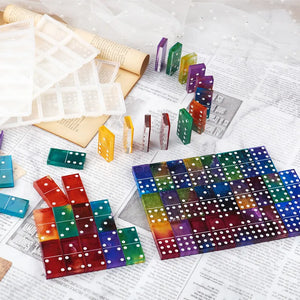 DIY Crystal Epoxy Resin Mold Dominoes Mirror Silicone Mold