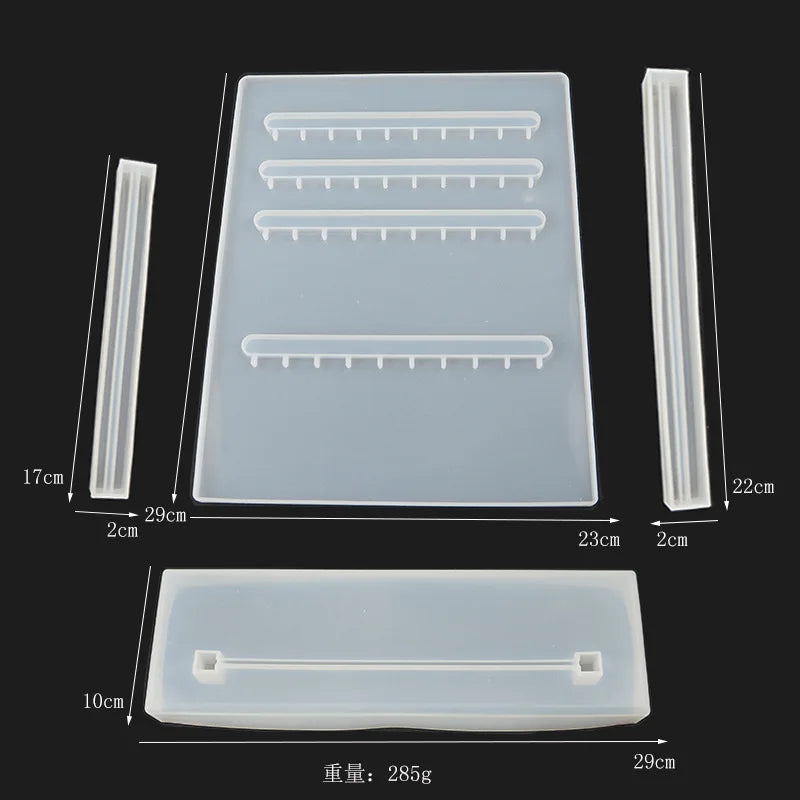Crystal Epoxy Resin Mold Earrings Rack Silicone Display Stand
