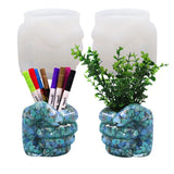 Hand Fist Pen Holder Silicone Mold DIY Crystal Epoxy Resin Flower Vase Storage