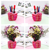 Hand Fist Pen Holder Silicone Mold DIY Crystal Epoxy Resin Flower Vase Storage