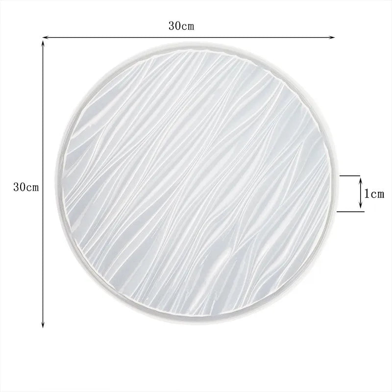 Silicone Mold for Big Wave Tray Coaster Tea Tray DIY Crystal Resin Fruit Tray