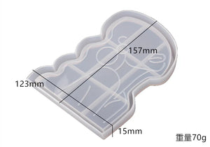 Epoxy Resin Mold Girl Model Abstract Dish Plate Tray