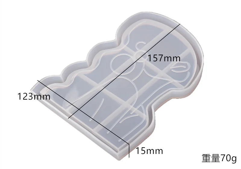 Epoxy Resin Mold Girl Model Abstract Dish Plate Tray