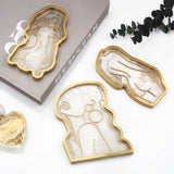 Epoxy Resin Mold Girl Model Abstract Dish Plate Tray