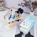 DIY Crystal Epoxy Resin Mold Makeup Case & Brush Insert Mold