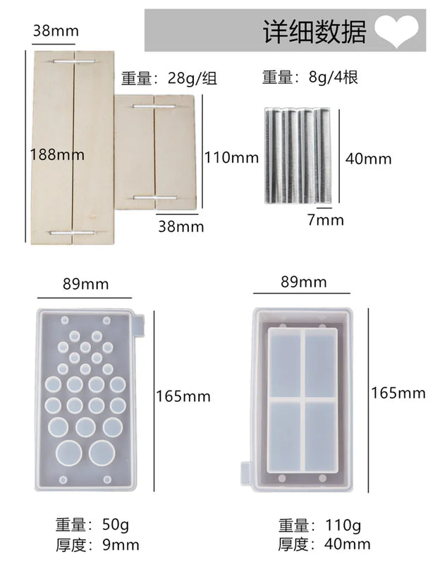 DIY Crystal Epoxy Resin Mold Makeup Case & Brush Insert Mold