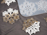 Snowflake Petal Lace Coaster Silicone Mold