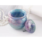 DIY Crystal Epoxy Resin Mold Jar with Lid Candy Jewelry Storage Box Mold