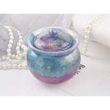 DIY Crystal Epoxy Resin Mold Jar with Lid Candy Jewelry Storage Box Mold